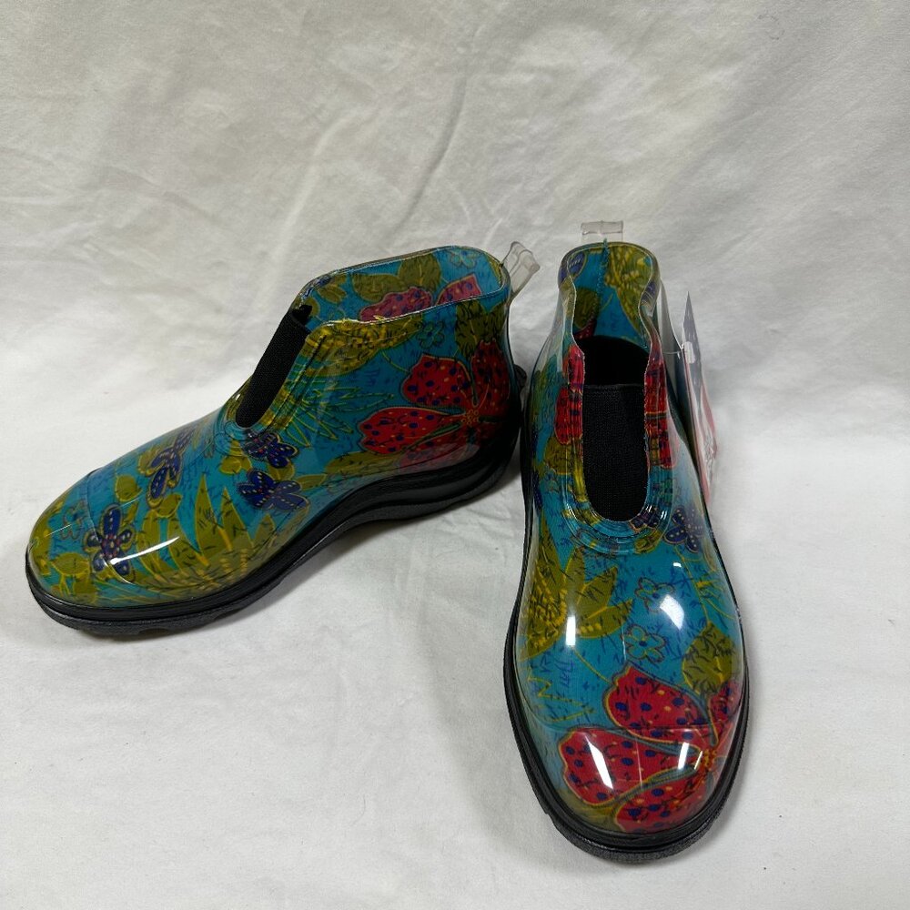 Sloggers Lovely Short Waterproof Rain Boots -  Mid Summer Blue